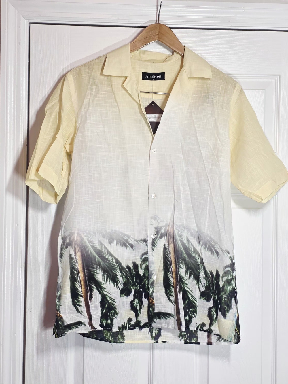Anamen  Tropical Casual Medium Button Up Short Sleeve Shirt